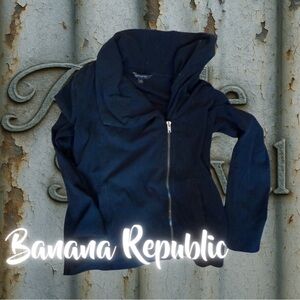 Banana Republic Black Zip-Up sweatshirt